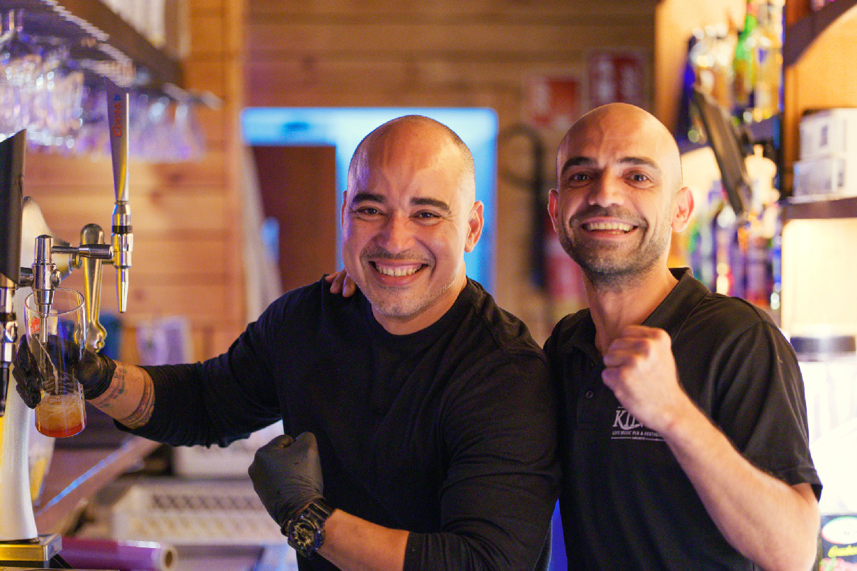 Smiling bar staff at Kings Lanzarote