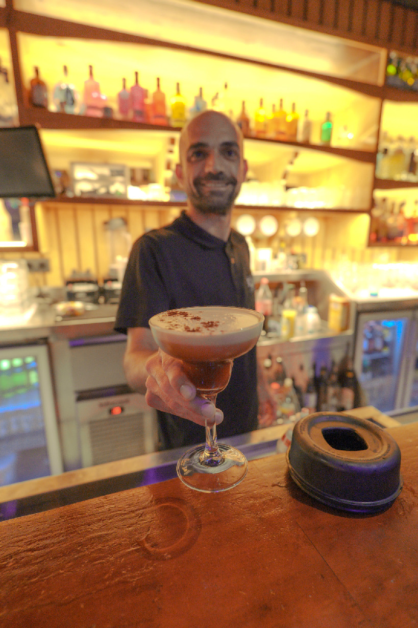 Kings Lanzarote bartender serving a cocktail